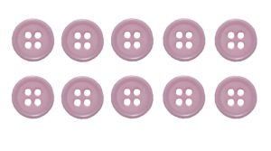 Knopf Knöpfe 10mm 4 loch rose 10 Stück (0073)