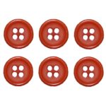 Knopf Knöpfe 10mm 4 loch orange 10 Stück (0074)