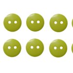 Knopf Knöpfe 10mm 2 loch gelb 10 Stück (0082)