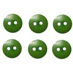 Knopf Knöpfe 10mm 2 loch grün 10 Stück (0083)