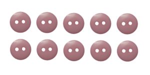 Knopf Knöpfe 10mm 2 loch rose 10 Stück (0086)