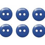 Knopf Knöpfe 10mm 2 loch blau 10 Stück (0087)