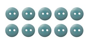 Knopf Knöpfe 10mm 2 loch türkis 10 Stück (0088)