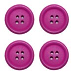 Knopf Holzknopf 25mm 4 loch pink 4 Stück (0096)