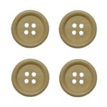 Knopf Holzknopf 20mm 4 loch Holz 4 Stück (0102)