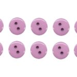 Knopf Knöpfe 10mm 2 loch flieder 10 Stück (0110)
