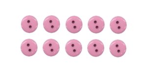 Knopf Knöpfe 10mm 2 loch flieder 10 Stück (0111)