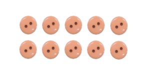 Knopf Knöpfe 10mm 2 loch haut 10 Stück (0112)