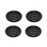 Knopf Knöpfe 25mm 4 loch schwarz 4 Stück (0117)
