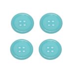 Knopf Knöpfe 20mm 4 loch hellblau 4 Stück (0127)