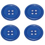 Knopf Knöpfe 20mm 4 loch blau 4 Stück (0128)