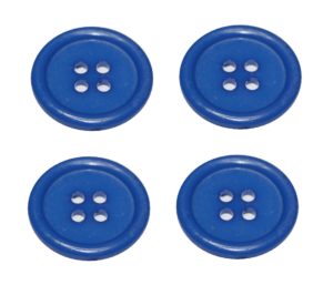 Knopf Knöpfe 20mm 4 loch blau 4 Stück (0128)