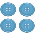 Knopf Knöpfe 20mm 4 loch hellblau 4 Stück (0129)