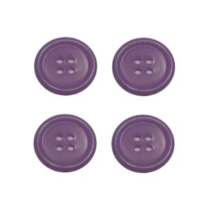 Knopf Knöpfe 20mm 4 loch flieder 4 Stück (0131)