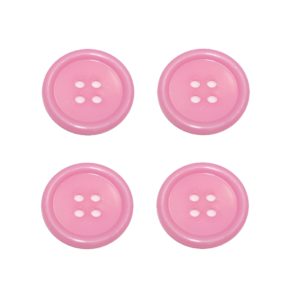 Knopf Knöpfe 20mm 4 loch rosa 4 Stück (0132)