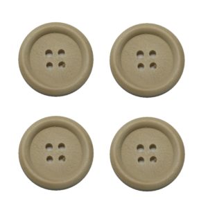 Knopf Holzknopf 25mm 4 loch Holz 4 Stück (0145)