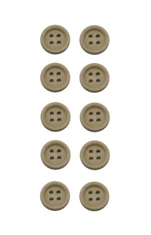 Knopf Holzknopf 15mm 4 loch Holz 10 Stück (0146)