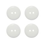 Knopf Knöpfe 20mm 2 loch weiß 4 Stück (0147)