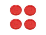 Knopf Knöpfe 20mm 4 loch rot 4 Stück (0150)