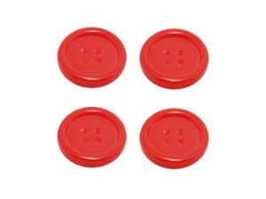 Knopf Knöpfe 20mm 4 loch rot 4 Stück (0150)
