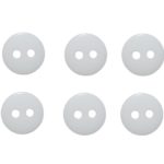 Knopf Knöpfe 9mm 2 loch weiß 10 Stück (0155)