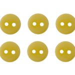 Knopf Knöpfe 9mm 2 loch gelb 10 Stück (0156)
