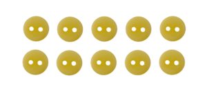 Knopf Knöpfe 9mm 2 loch gelb 10 Stück (0156)