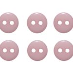 Knopf Knöpfe 9mm 2 loch rosa 10 Stück (0158)