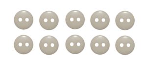 Knopf Knöpfe 9mm 2 loch beige 10 Stück (0159)