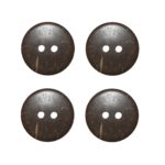 Knopf Kokosnuss Knöpfe 20mm 2 loch braun 4 Stück (0166)
