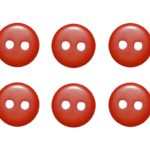 Knopf Knöpfe 9mm 2 loch orange 10 Stück (0169)