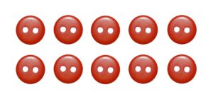 Knopf Knöpfe 9mm 2 loch orange 10 Stück (0169)