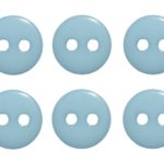 Knopf Knöpfe 9mm 2 loch hellblau 10 Stück (0171)