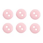 Knopf Knöpfe 12,5mm 2 loch rosa 10 Stück (0175)