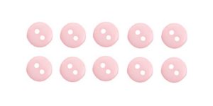 Knopf Knöpfe 12,5mm 2 loch rosa 10 Stück (0175)