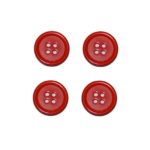 Knopf Knöpfe 20mm 4 loch orange 4 Stück (0177)