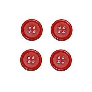 Knopf Knöpfe 20mm 4 loch orange 4 Stück (0177)