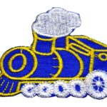 Aufnäher Bügelbild Aufbügler Lok 60x65mm (1002)