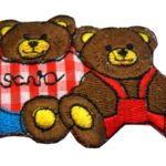 Aufnäher Bügelbild Aufbügler Bären 55x85mm (1003)