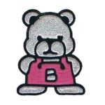Aufnäher Bügelbild Aufbügler Bär pink 50x60mm (1037)