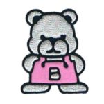 Aufnäher Bügelbild Aufbügler Bär rose 50x60mm (1038)