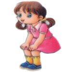 Aufnäher Bügelbild Aufbügler Mädchen 80x40mm (1096)