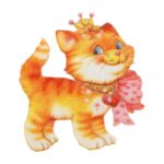 Aufnäher Bügelbild Aufbügler Katze 70x60mm (1124)