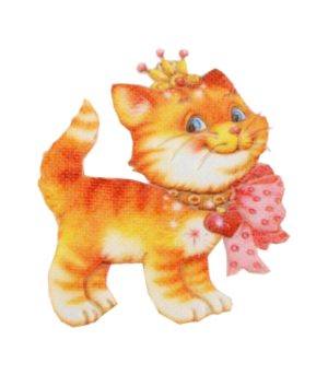 Aufnäher Bügelbild Aufbügler Katze 70x60mm (1124)