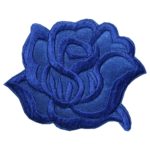 Aufnäher Bügelbild Aufbügler Rose blau 77x60mm (1134)