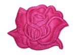 Aufnäher Bügelbild Aufbügler Rose rosa 77x60mm (1136)