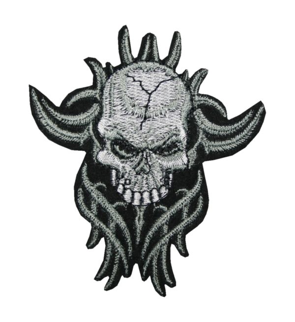 aufnaher-bugelbild-aufbugler-schadel-skull-85x95mm-1137 Aufnäher Bügelbild Aufbügler Schädel Skull 85x95mm (1137)