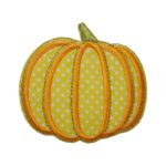 Aufnäher Bügelbild Aufbügler Kürbis 80x80 mm gelb (1142)