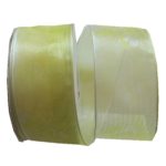 Geschenkband Schleifenband transparent 3 m 40 mm gelb (0022)