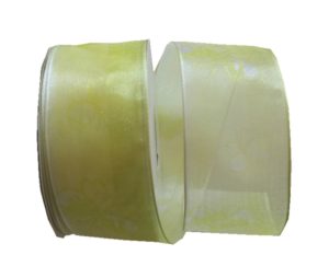 Geschenkband Schleifenband transparent 3 m 40 mm gelb (0022)